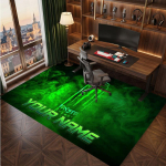 Monster Energy personaliseeritud kristallsametist vaip, kohandatava nimega tekstiga pehme libisemisvastane vaip elutuppa, magamistuppa 80cmx120cm