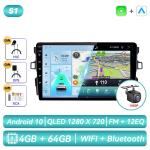 Toyota Auris E150 2006 - 2012 jaoks Android Auto Raadio Multimeedia Video M&auml;ngija Navigatsioon GPS Carplay Puuteekraan Autostuudio Intelligentsed S&uuml;steemid 4CORE 4G 64G CAM
