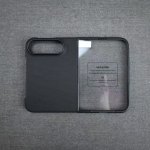 Uue kootud kangamustriga magnetiline telefonikarp iPhone Duo jaoks koos esiklaasi karastatud klaasiga Magsafe juhtmevaba laadimise jaoks iPhone Duo must