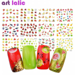 18 Sheet Summer Harajuku Element Fruit Retro Water Transfer Nail Art Kleebis