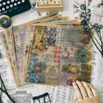 Vintage sametpaberi muster &otilde;nnelikuks scrapbookingu planeerijaks / kaardivalmistamiseks / p&auml;evikuprojektiks 24pcs