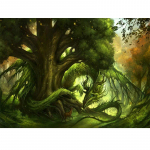 Isetehtud k&auml;sitsi valmistatud teemanttikandid mosaiikmaal Seinarist kleebis Metsa draakoni pilt Kodukaunistus 20X30CM