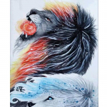 5D DIY Animal Lion Diamond K&auml;sitsi valmistatud ristpistes kinke voodilaua taustakaunistus 20X30CM