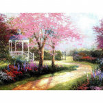 DIY Teemanttikandid Roosa aed Teemantmaal Rhinestone Mosaiic Kodukaunistus Drop Shipping 20X30CM