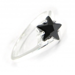 Bague Argent 'F&eacute;&eacute;rie' noir 54 must
