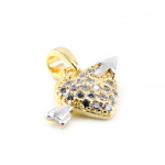 Altesse [G2365] - Pendentif Plaqu&eacute; Or 'Love' bicolore kuld
