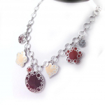 NOA [G5963] - Collier Cr&eacute;ateur 'Princesse Pop' marron pruun