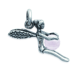 Les Tr&eacute;sors De Lily [I9909] - Pendentif Argent 'F&eacute;e Clochette' quartz rose argent&eacute; - 15x20 mm Heleroosa