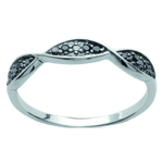 Alliance Argent 'Romy' Noir argent&eacute; (rhodi&eacute;) - 3 mm 50 must