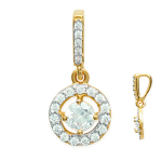 Les Tr&eacute;sors De Lily [J9414] - kullatud ripats  Goddess  valge kuld - 8 mm kuld