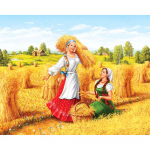 DIY Teemantmaal Paddy Field T&uuml;drukute tikandid Ristpistes Rhinestone Mosaiic Maalimine Kodukaunistus 20X30CM