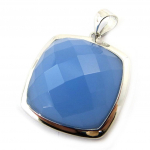 Les Tr&eacute;sors De Lily [N4021] - Pendentif Argent 'Linda' bleu h&otilde;be