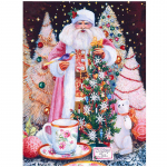 T&auml;is&uuml;mmargune puur 5D Teemantmaal J&otilde;uluvana Teemanttikandid J&otilde;ulupuu ristpistes 20X30CM