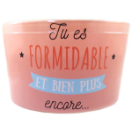 Les Tr&eacute;sors De Lily [Q0452] - Dekoratiivne k&uuml;&uuml;nal 'Messages' virsik (Sa oled imeline ja palju muud...) 3 taht - 12,5x8 cm Heleroosa