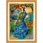 Teemantmaal Ilus paabulinnu kristallist n&auml;put&ouml;&ouml; Teemanttikandid T&auml;ielik teemantloomade sisekujundus 20X30CM