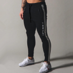 Mehed Jogger P&uuml;ksid J&otilde;usaal Fitness Puuvillased dressip&uuml;ksid Jooksmine Sport Treening Kitsad p&uuml;ksid Spordip&uuml;ksid M must
