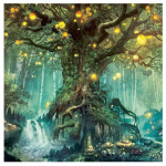 Teemantmaal Fantaasia soovipuu 5D Teemanttikandid Kodukaunistus 20X30CM