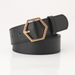 Kuldne geomeetriline metallist v&ouml;&ouml;, naiste PU-nahast v&ouml;&ouml;rihm Naiste teksad p&uuml;ksid rihm Cummerbund v&ouml;&ouml;rihm must