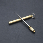 TC4 titaanisulamist integreeritud hambaork Mugav hambaork God Instrument Brass Barrel Multifunktsionaalne puuviljakorja