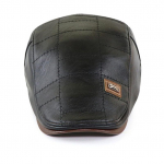 Nahast Newsboy Caps Lamedad m&uuml;tsid S&uuml;gistalvine Vintage Berett M&uuml;ts Duckbill One Size