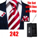 Hi-Tie 20 stiilis moodne meeste lips Paisley kaelaside taskur&auml;tik mansetin&ouml;&ouml;bid kinkekarbi pakett N-0242