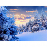 DIY Teemantmaal Lumi Talvine Maastiku Teemanttikandid T&auml;ielik &uuml;mmargune rhinestone mosaiikpilt 50X70CM