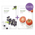 NATURE REPUBLIC Real Nature Mask Sheet Acai Berry + Tomato (23ml*20Sheets)
