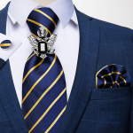 Dibangu triibuline pulmalips, taskur&auml;tik, meeste kaelaside, tasku ruudukujuline s&otilde;rmuslipsu komplekt kingituseks 7029