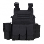 Eemaldatav Molle Vest Praktiline hingav &uuml;likerge Oxfordi riidest kulumiskindel Airsoft vest must