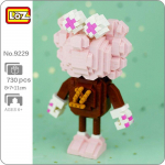 LOZ 9229 Cartoon Fashion Pink Doll Monster 3D mudel 730tk DIY Mini Teemantklotsid Tellised Ehitusm&auml;nguasi lastele Karbita