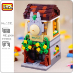 LOZ 1631 City Street Jaapani toit Totoro Restoran Loomade arhitektuur mudel Mini plokid Tellised Ehitusm&auml;nguasi ilma kastita