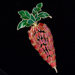 Blucome kvaliteetsed armsad multifilmid porgandikujulised vasest prossid naistele meeste sviidi mantel Hijab Pins punane