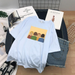 Hirsionsan Kawaii suvine naiste T-s&auml;rk 2022, uued O-kaelusega &uuml;lisuured s&auml;rgid, 100% puuvillased lahtised s&auml;rgid Pehmed vabaaja naiste topid, 7 v&auml;rvi M valge