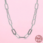 925 Sterling Silver Me Link kaelakee Mood Elegantne Naiste Peened Ehted Sobivad v&otilde;lu Ehete Valmistamine 50cm