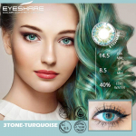 EYESHARE 2pcs Color Contact Lenses for Eyes 3TONE Blue Green Colored Lenses Yearly Cosmetic Contact Lens for Eyes Beauty Makeup