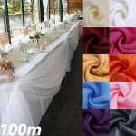 50 cm x 100 m rullt&uuml;llist l&auml;bipaistev kristallorganza rullkangas valge peo pulmade kaunistamiseks, fotok&otilde;ne taustarekvisiidid lavakaunistus 100m punane
