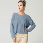 Kevad-s&uuml;gis naiste V-kaelusega keerd seljaga Kootud kampsun Pullover vabaaja pikkade varrukatega džemprid Topid M helesinine v&auml;rv