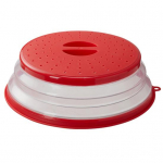 Mikrolaineahju kate L&auml;bipaistev kokkupandav TPR universaalne suure suurusega mikrolaineplaadi kate punane