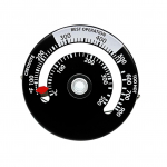 Magnetiline puupliidi termomeeter kaminaventilaatoriga ahjutermomeeter koos sondiga, majapidamises k&otilde;rge must