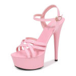 Catwalk Artifact Model, peened k&otilde;rged kontsad seksika musta platvormiga 15 cm kontsadega &uuml;lik&otilde;rge kontsaga sandaalid 36