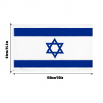 Iisraeli riigilipp 90x150 cm rippuv pol&uuml;ester ISR IL Iisraeli riigilippude b&auml;nner kaunistuseks