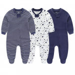 3 t&uuml;kki vasts&uuml;ndinud beebide t&uuml;drukute riided puuvillased pikkade varrukatega poiste p&uuml;ksid 6M