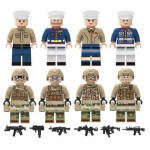 8 tk City seeria merev&auml;e merejalav&auml;e minifiguurid ehitusklotside mudelid, mis &uuml;hilduvad Lego m&auml;nguasjadega