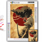 5D teemantmaal Anime Aafrika samurai DIY Teemanttikandid Rhinestone kodukaunistus Full Round 20X30CM