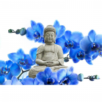 5D teemantmaal, religioon, &uuml;mmargune Buddha kuju Teemanttikandid, ristpistes pilt kivist kodukaunistusest Full Round 20x30CM