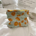 1 tk Fashion Relief Flowers Print Kosmeetikakott, l&otilde;uendist pesukott, suure mahutavusega naiste reisikosmeetikakott jumestuskotid 25*18*5cm