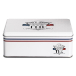 Les Tr&eacute;sors De Lily [A3021] &ndash; valge metallist teekarp  Le Petit Comptoir  (maitsed ja traditsioonid) - 22x16x8 cm valge