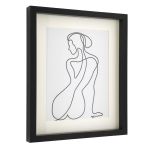 Les Tr&eacute;sors De Lily [A3702] - Dekoratiivne puitraam 'Arty' must valge - 25x20 cm (naise siluett) must