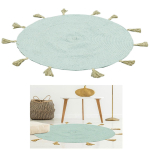 Les Tr&eacute;sors De Lily [R2495] - t&uuml;rkiissinine 'Boho' puuvillane vaip - 90 cm t&uuml;rkiissinine