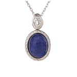 Les Tr&eacute;sors De Lily [R3818] &ndash; h&otilde;bedane ripats 'Meghan' lapis lazuli h&otilde;bedane (roodiumiga kaetud) - 12x10 mm sinine